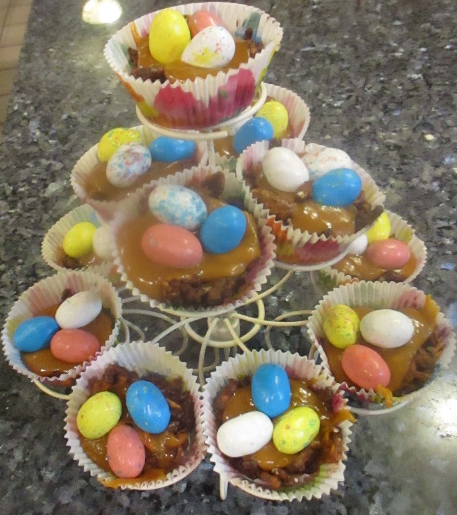 No-Bake Chocolate Caramel Easter Nests Recipe